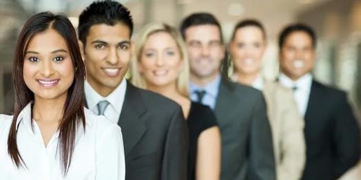 Diverse professional team in office
